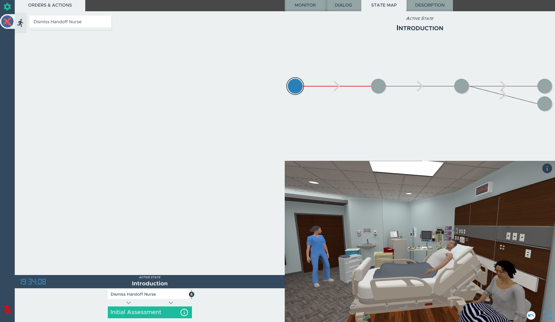 Abdominal Surgery VR simulation moderator client