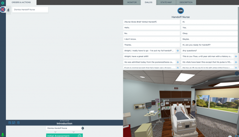Abdominal Surgery VR simulation moderator client