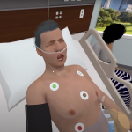 Abdominal Surgery patient in a VR simulation